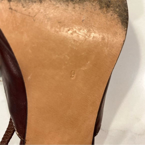 Brown Leather Slingback Heels - Picture 10 of 10